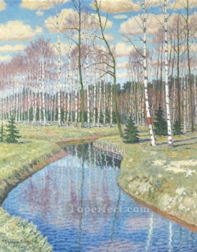 PRIMAVERA Nikolay Bogdanov Belsky Pinturas al óleo